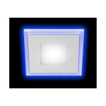 Светильник LED 4-9 BL  ЭРА светодиодный квадратный c cиней подсветкой LED 9W  540LM 220V 4000K