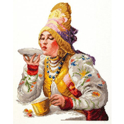 Набор для вышивания Чудесная Игла №66-01 «Боярышня за чаем» 30*38 см
