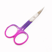 Ножницы маникюрные С проф.заточка изогнутые широкие Р13-12 цветная ручка