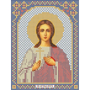 Ткань для вышивания бисером А5 иконы БИС МК-015 «Св. Вера» 12*16 см