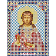 Ткань для вышивания бисером А5 иконы БИС МК-019 «Св. Любовь» 12*16 см