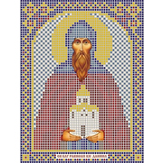 Ткань для вышивания бисером А5 иконы БИС МК-028 «Св. Даниил» 12*16 см