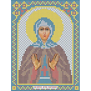 Ткань для вышивания бисером А5 иконы БИС МК-037 «Св. Евгения» 12*16 см