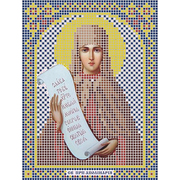 Ткань для вышивания бисером А5 иконы БИС МК-045 «Св. Полина» 12*16 см