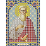 Ткань для вышивания бисером А5 иконы БИС МК-117 «Св. Илья» 12*16 см