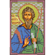 Ткань для вышивания бисером А5 КМИ-5320 «Св. Апостол Андрей» 10*18 см