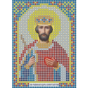 Ткань для вышивания бисером А6 иконы БИС ММ-073 «Св. Константин» 7,5*10,5 см