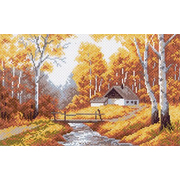 Рисунок на канве МП (28*37 см) 0993 «Осенняя пора» (снят)
