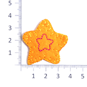 Термоаппликация №5345 «Звезда» (2) 4*4 см оранж.