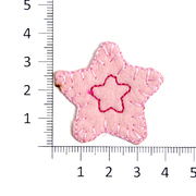 Термоаппликация №5345 «Звезда» (2) 4*4 см розовый