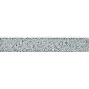 Тесьма 16 мм жаккард TRJ-01 серебро уп. 10 м