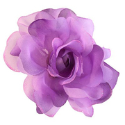 Цветок «Роза» 6108 брошь-зажим+булавка 13 см сирень