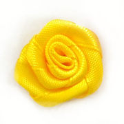 Цветы пришивные К-9081 розочка 1,9 см 645 желтый