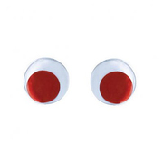 Глаза с бег. зрачками цв. MECP- 9 мм красный