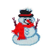 Набор для вышивания бисером Бисеринка Б-0036 «Снеговик» 9*11 см