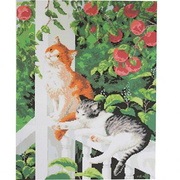 Рисунок на канве Гелиос Ф-063 «Кошки под яблоней» 37,5*47,5 см