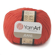 Пряжа Джинс (YarnArt Jeans), 50 г / 160 м, 56 красный х