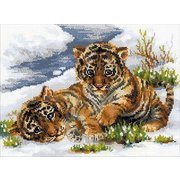 Набор для вышивания Риолис №1564 «Тигрята в снегу» 40*30 см