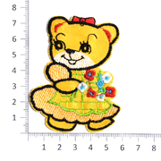 Термоаппликация LML003 «Медвежонок в платье» (2) 6*7,5 см