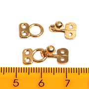 Крючок-петля 33874 металл декоративный 18 мм (уп. 10 шт.) золото