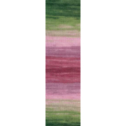 Пряжа Ангора голд батик (Angora Gold Batik), 100 г/ 550 м, 2527 зел.+розов.+бордо