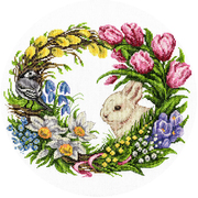 Набор для вышивания Panna ПС-1787 «Весенний венок» 28*28 см