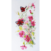 Набор для вышивания М.Искусница 04.011.02 «Цветы и бабочки» 15*31 см