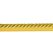 Шнур мебел. с ресницами 6 мм (уп. 25 м) св. золото