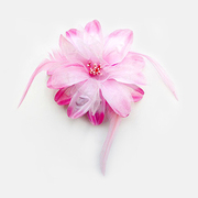 Цветок «Астра» №4 брошь-зажим 12 см св.-розов