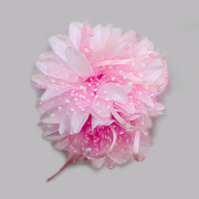 Цветок «Первоцвет» №8 брошь-зажим 9 см св.-розовый