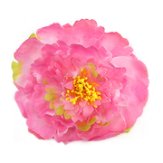 Цветок «Пион» №5 брошь-зажим 13 см розовый