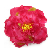 Цветок «Пион» №5 брошь-зажим 13 см ярко-розовый