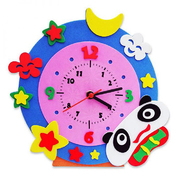 Набор для творчества из фоамирана KK-CL004 Часы «Панда» 24*24 см