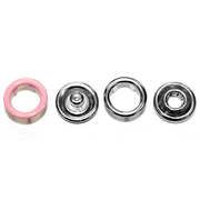 Кнопки «BABY»  9,5 мм (кольцо) (уп. 1440 шт.) нержавейка розовый