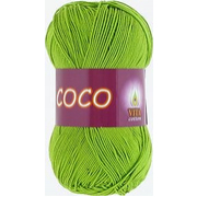 Пряжа Коко Вита (Coco Vita Cotton), 50 г / 240 м, 3861 салатовый