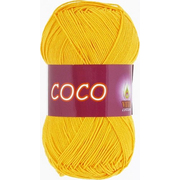 Пряжа Коко Вита (Coco Vita Cotton), 50 г / 240 м, 3863 желтый