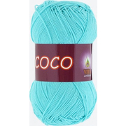 Пряжа Коко Вита (Coco Vita Cotton), 50 г / 240 м, 3867 бирюз.