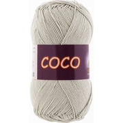 Пряжа Коко Вита (Coco Vita Cotton), 50 г / 240 м, 3887 св. сер.-беж.