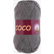 Пряжа Коко Вита (Coco Vita Cotton), 50 г / 240 м, 3899 т.-серый