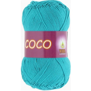 Пряжа Коко Вита (Coco Vita Cotton), 50 г / 240 м, 4315 голубая бирюза