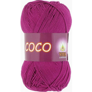 Пряжа Коко Вита (Coco Vita Cotton), 50 г / 240 м, 4318 фуксия