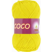 Пряжа Коко Вита (Coco Vita Cotton), 50 г / 240 м, 4320 ярко-желтый