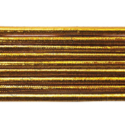 Шнур резиновый (шляпная резинка)  2.5 мм золото Тур. рул. 100 м