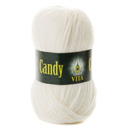 Пряжа Канди (Candy Vita), 100 г / 178 м 2501 белый