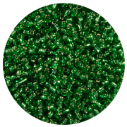 Бисер Астра (уп. 20 г) №0027В зеленый с серебряным центром