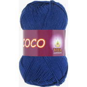 Пряжа Коко Вита (Coco Vita Cotton), 50 г / 240 м, 3857 т.синий ИМ