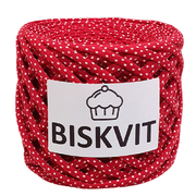 Пряжа Бисквит (Biskvit) (ленточная пряжа) клубника