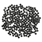 Бусины Астра пластик круглые жемчуг  4 мм (25 г) 046NL чёрный