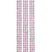 Стразы клеевые на листе 4 мм грани звездочки (уп. 390 шт.) розовый