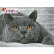 Алмазная мозаика АЖ-1463 «Британский кот» 30*40 см